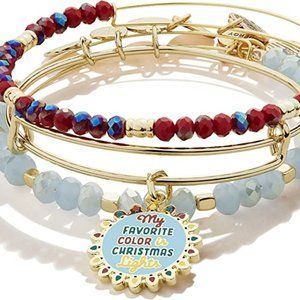 Alex & Ani Christmas Bracelets Set of 3- Gold-NWT-
